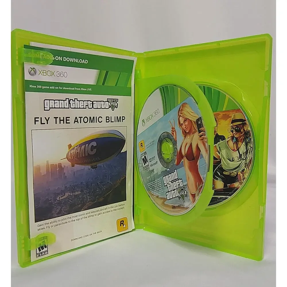 Grand Theft Auto 5 V (Xbox 360, 2013) Complete Map + Manual - Tested & Working